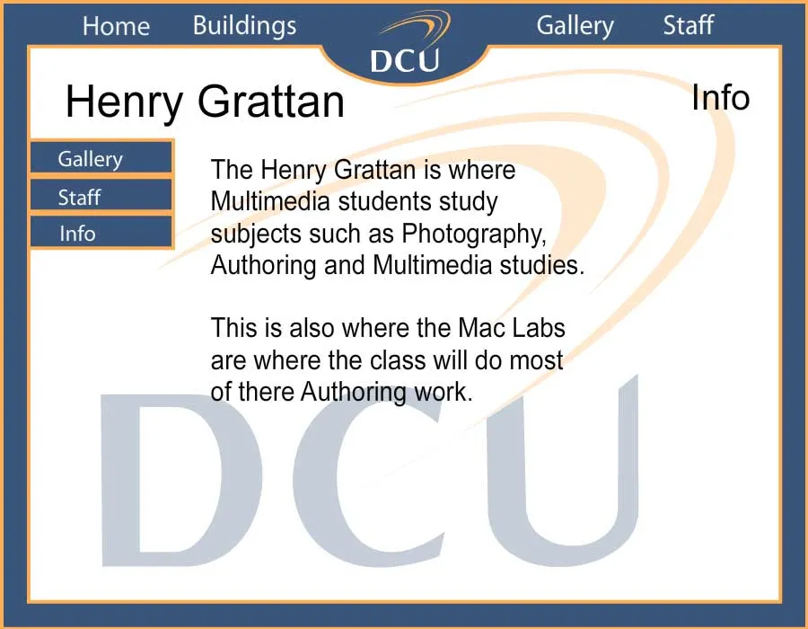 Screenshot of building page