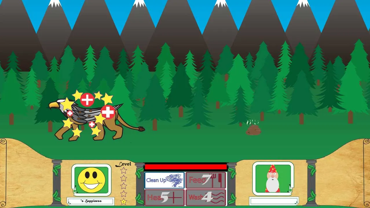 Screenshot of Griffin being healed