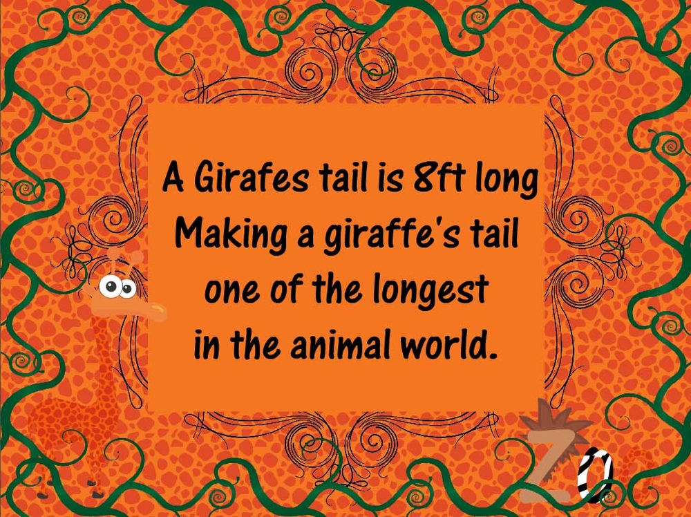 Screenshot of Giraffe fact