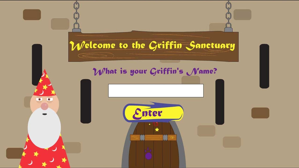 Screenshot of Griffin name input